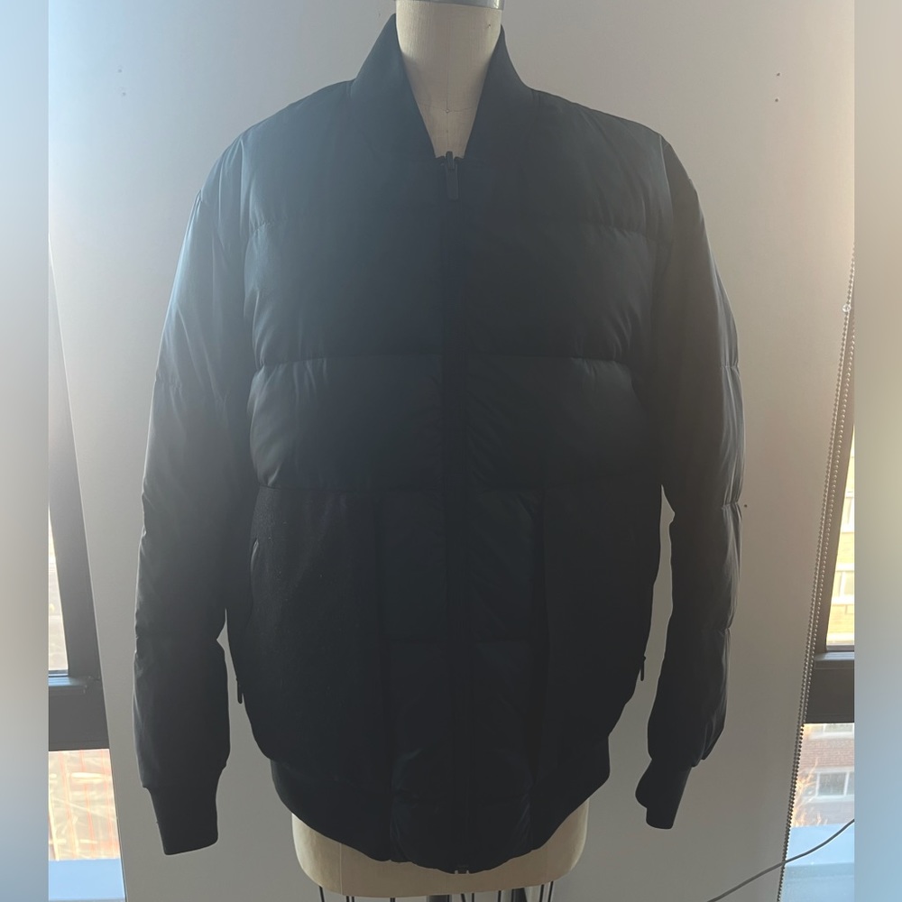Like new Lululemon reversible bomber jacket - black - size medium